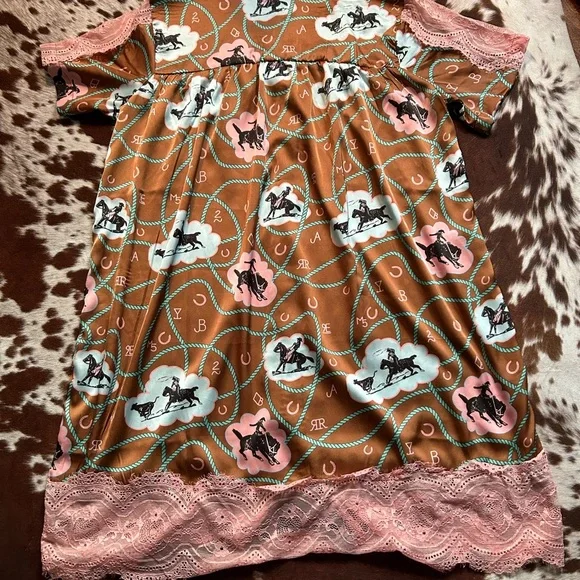 Two 2 fly western women’s snap button up s/s dress size XS - Picture 6 of 8